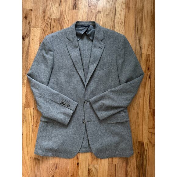 Brooks Brothers Tweed Wool Sportcoat blazer gray herringbone 40R Italy - Picture 1 of 4